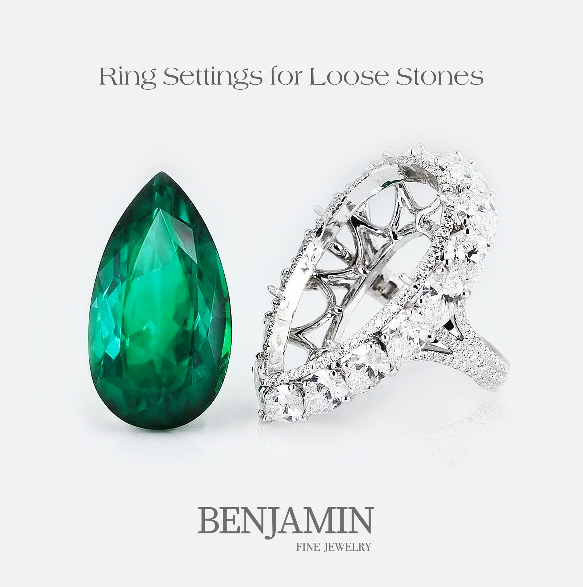 Ring mounts for loose stones sale