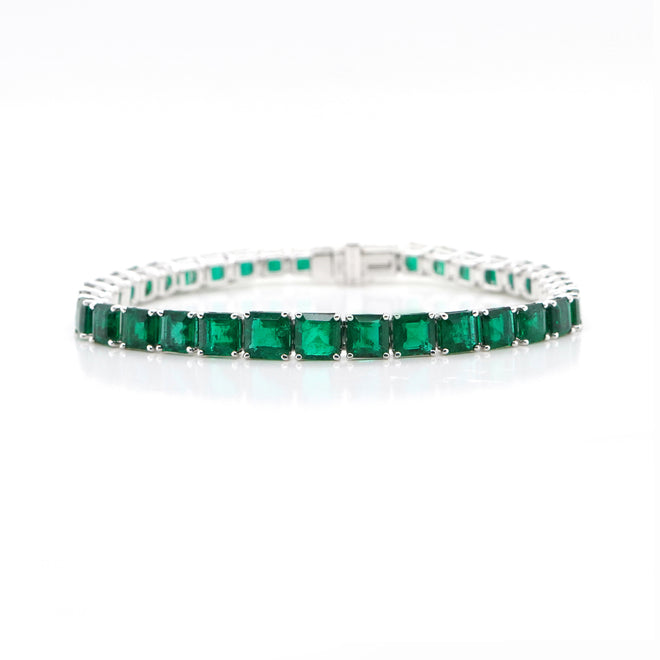 17.21 cts Emerald Tennis Bracelet