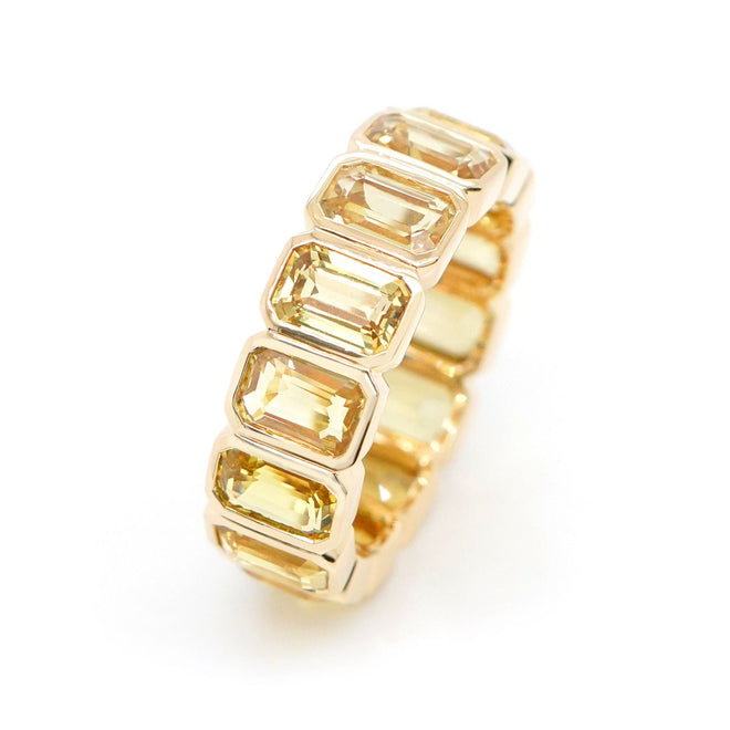 ETN-RS-25005-9.30 cts Octagon Fancy Sapphire Eternity Ring