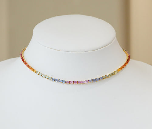 24.00 cts Burmese Fancy Pink Sapphire Necklace