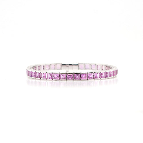 18.42 cts Fancy Sapphire Tennis Bracelet