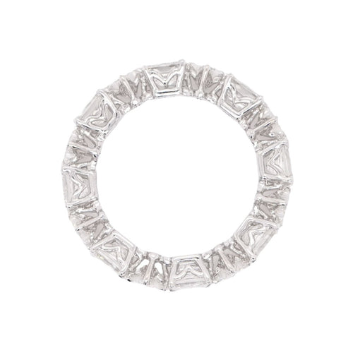 2.80 cts White Cushion Criss Diamond Eternity Ring