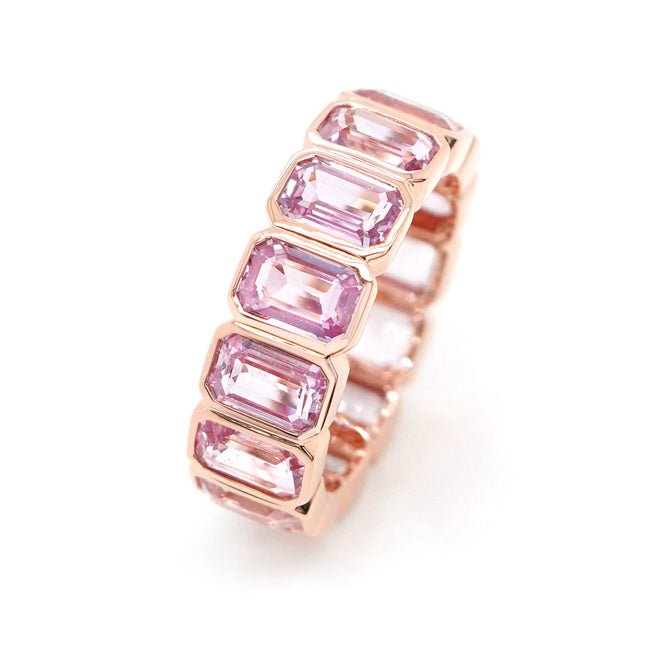 ETN-RS-25004-9.25 cts Octagon Fancy Sapphire Eternity Ring