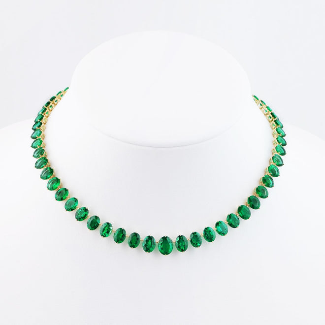 ne-25004-81.33 cts Oval Emerald Necklace (ENQUIRE)