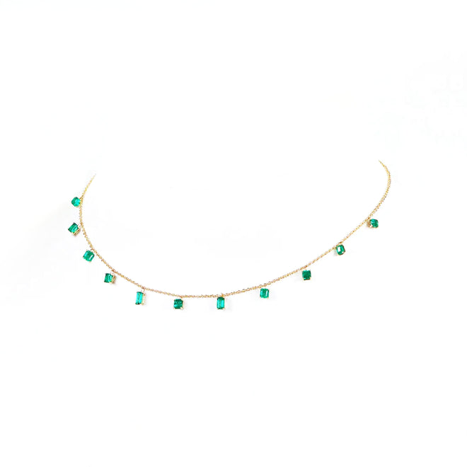 2.72 cts Minor Oil Colombian  Emerald Necklace-2