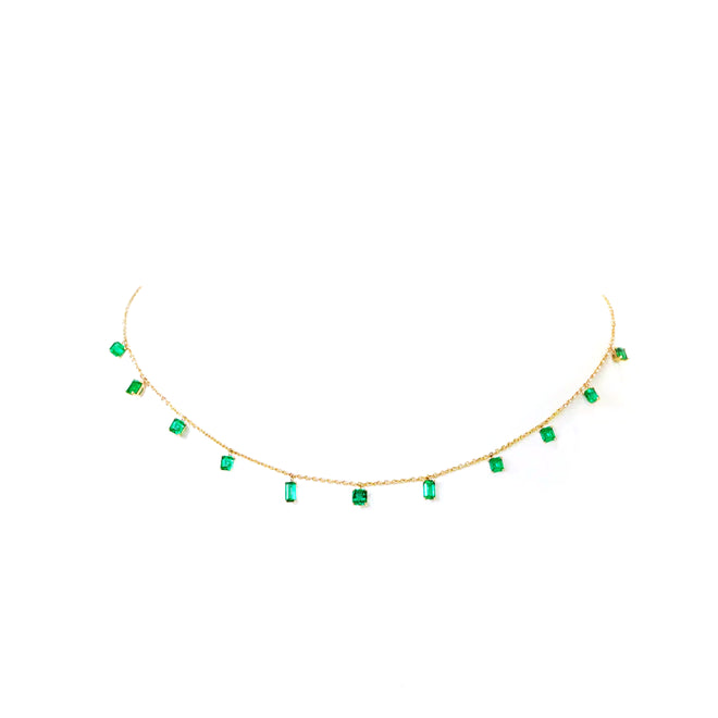 2.72 cts Minor Oil Colombian  Emerald Necklace-1