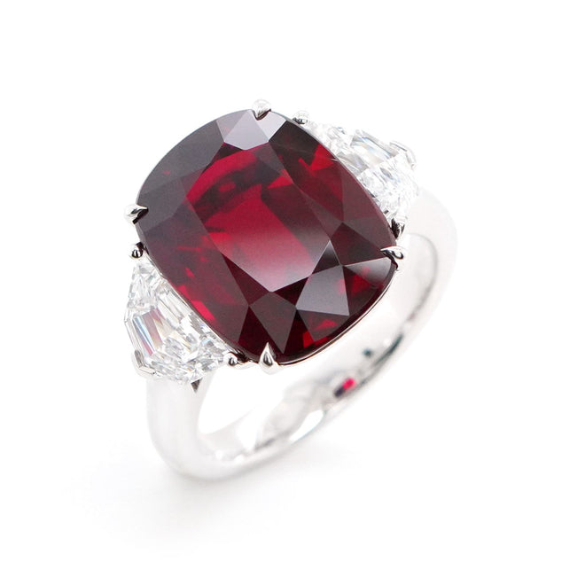 10.13 cts Cushion Ruby with Diamond Ring (ENQUIRE)