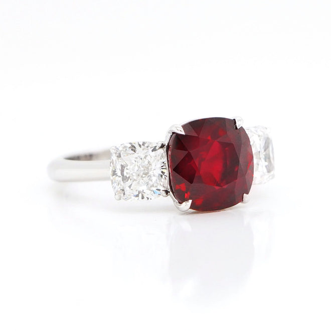  4.29 cts Ruby with Diamond Ring (ENQUIRE)