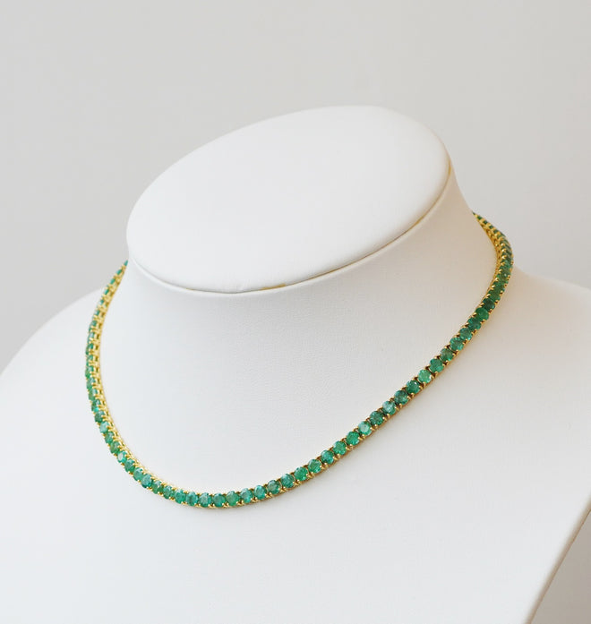 20.50 cts Minor Round Emerald Necklace