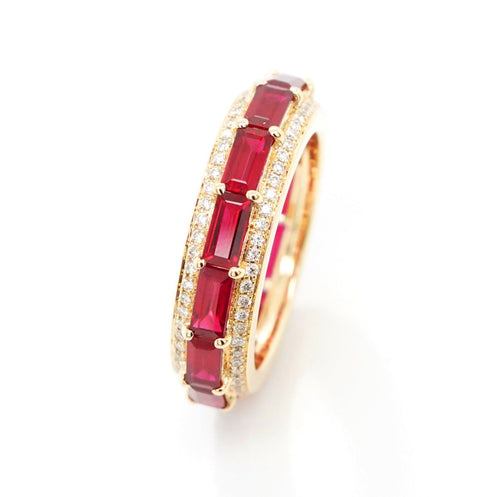 3.16 cts Baguette Ruby Eternity Ring