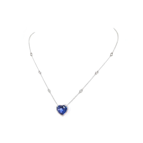 8.52 cts Blue Sapphire Necklace-2