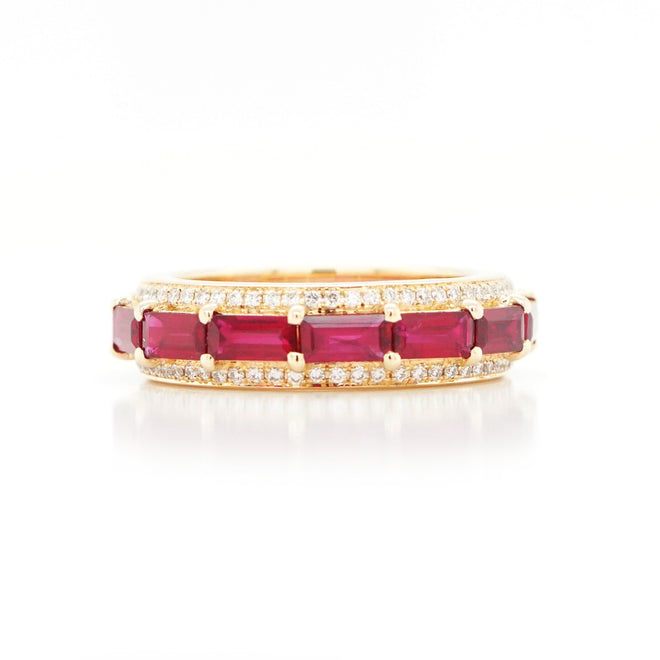 3.16 cts Baguette Ruby Eternity Ring