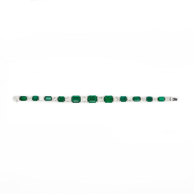 24.13 cts Emerald with Diamond Bracelet (ENQUIRE)