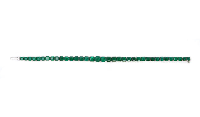  17.21 cts Emerald Tennis Bracelet