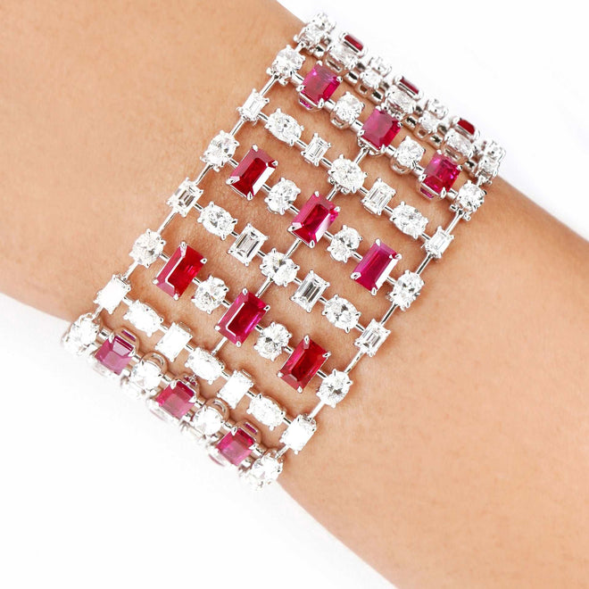 20.76 cts Burmese Ruby with Diamond Bracelet (ENQUIRE)