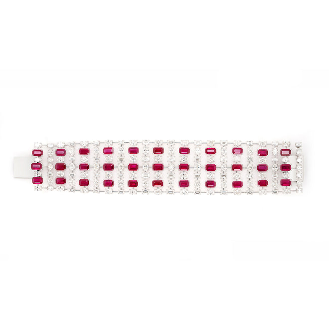 20.76 cts Burmese Ruby with Diamond Bracelet (ENQUIRE)