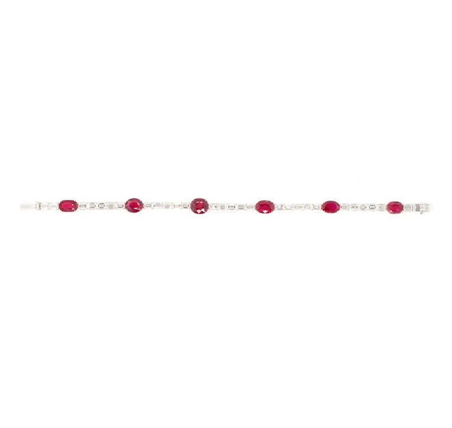 12.84 / 9.10 cts Ruby With Diamond Bracelet (ENQUIRE)