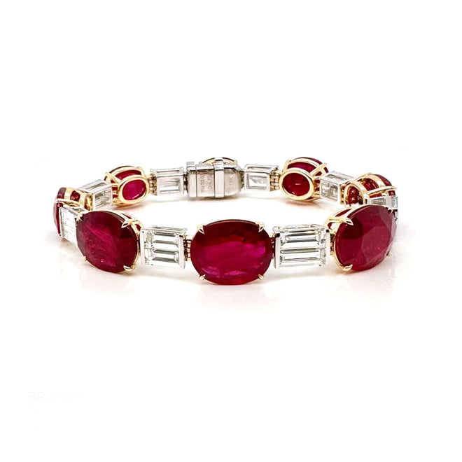  32.070 cts Ruby With Diamond Bracelet (ENQUIRE)