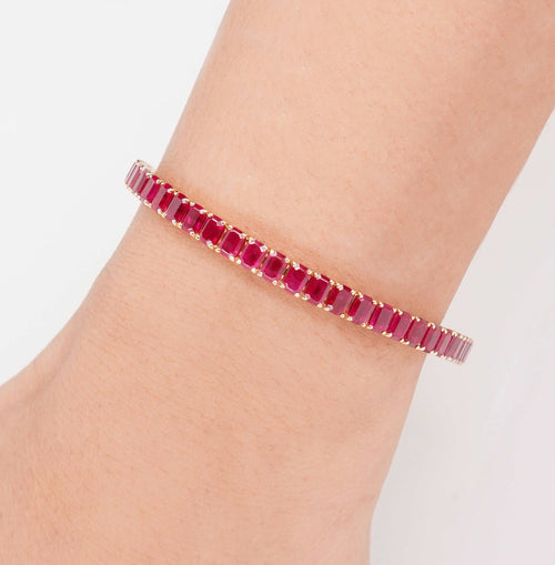 13.60 cts Burmese Ruby Tennis Bracelet