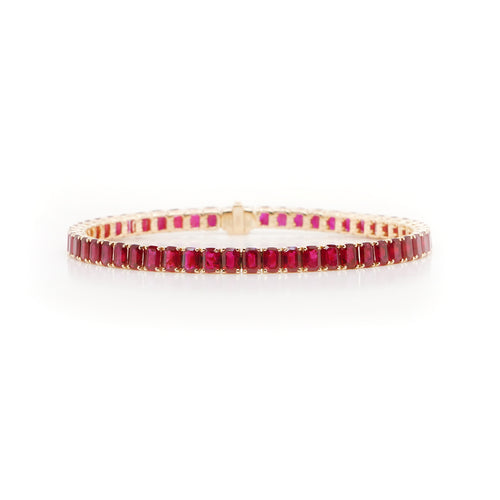 13.60 cts Burmese Ruby Tennis Bracelet