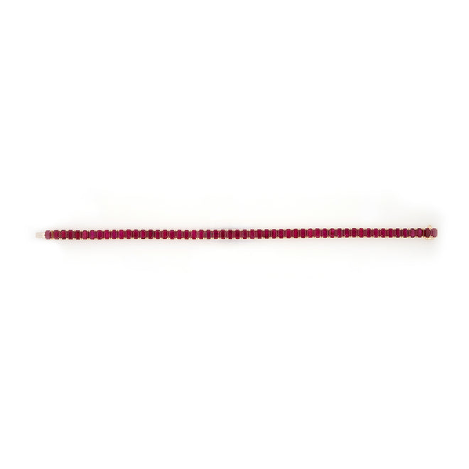 13.60 cts Burmese Ruby Tennis Bracelet