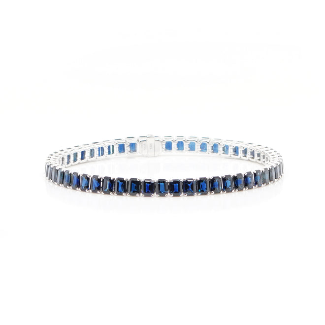  15.55 cts Blue Sapphire Tennis Bracelet