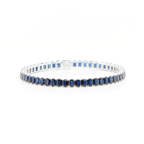  15.55 cts Blue Sapphire Tennis Bracelet