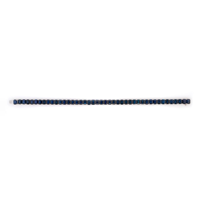 22.95 cts Blue Sapphire Tennis Bracelet