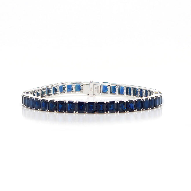 22.95 cts Blue Sapphire Tennis Bracelet