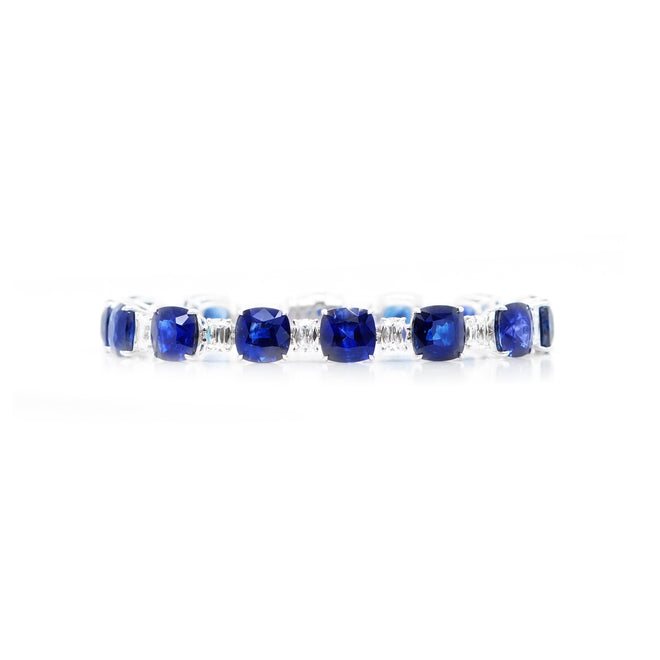 40.03 cts Blue Sapphire with Diamond Bracelet