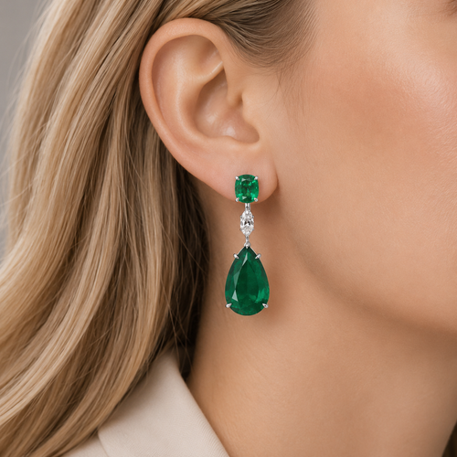 76.43 cts Emerald Earrings (ENQUIRE)