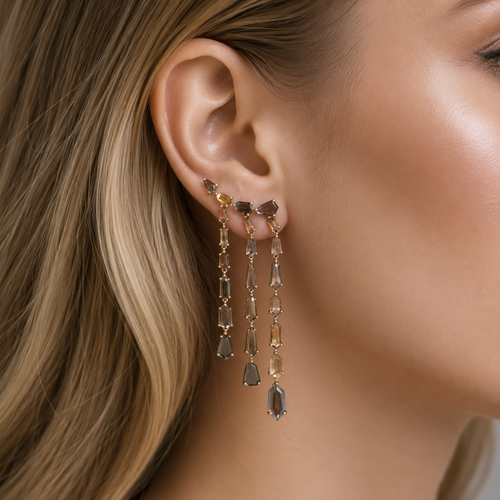 20.01 cts Kite Fancy Brown Diamond Earrings
