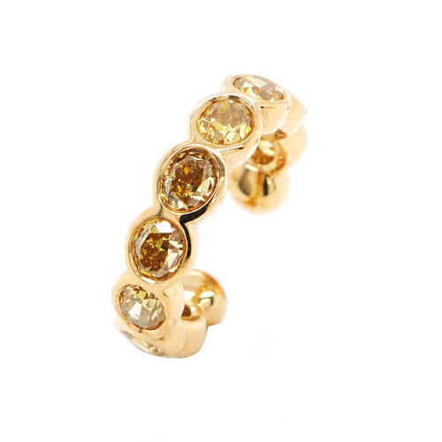 0.93 cts Oval Yellow Diamond Earcuff