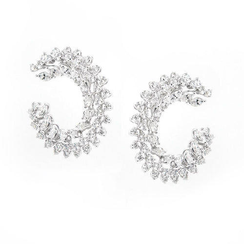 3.96 cts Diamond Eternity Hoops