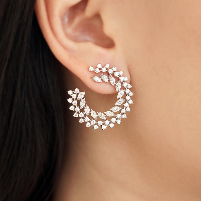 3.96 cts Diamond Eternity Hoops