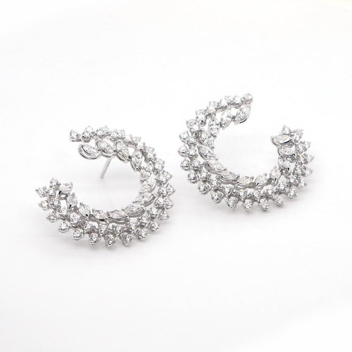 3.96 cts Diamond Eternity Hoops