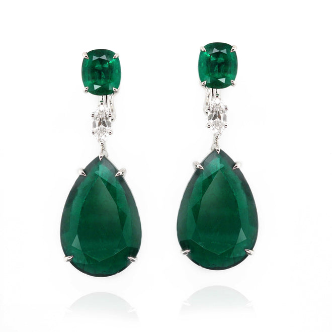 76.43 cts Emerald Earrings (ENQUIRE)