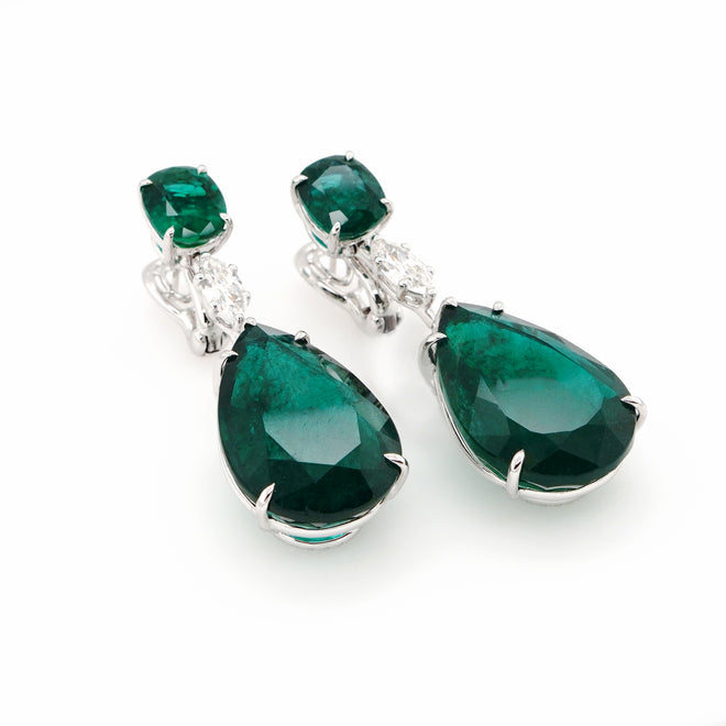 76.43 cts Emerald Earrings (ENQUIRE)