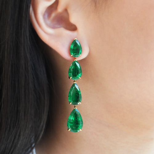 39.81 cts Minor Emerald Earrings (ENQUIRE)