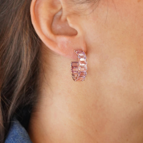 21.24 cts Fancy Sapphire Eternity Hoops