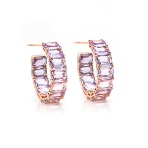 21.24 cts Fancy Sapphire Eternity Hoops