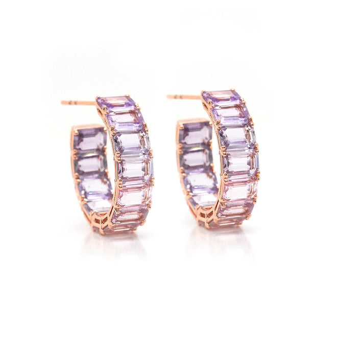 21.24 cts Fancy Sapphire Eternity Hoops