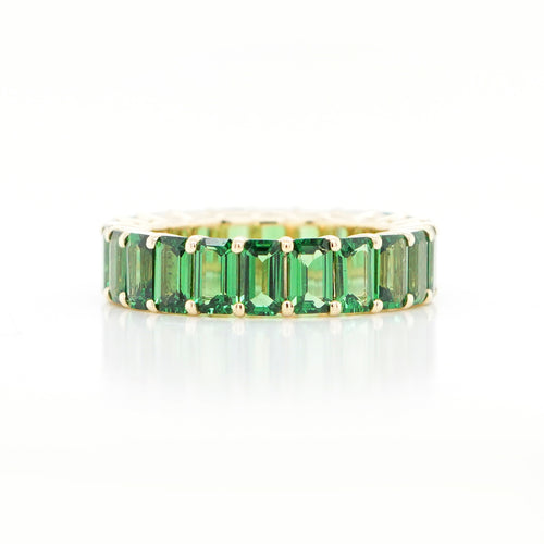 ETN-RG-23030-6.41 cts Octagon Tsavorite Eternity Ring
