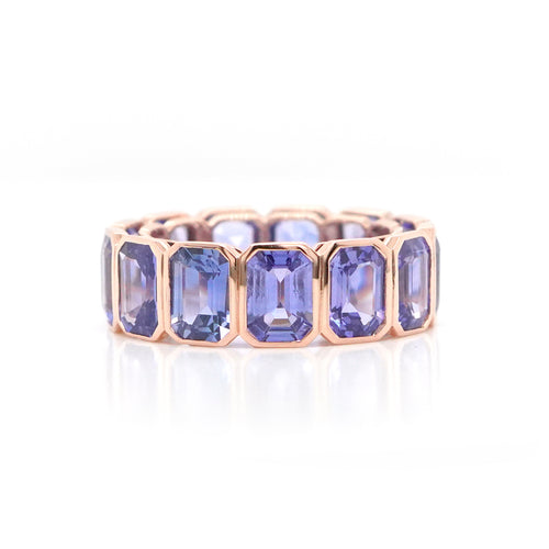 ETN-RS-25008-11.95 cts Octagon Fancy Sapphire Eternity Ring