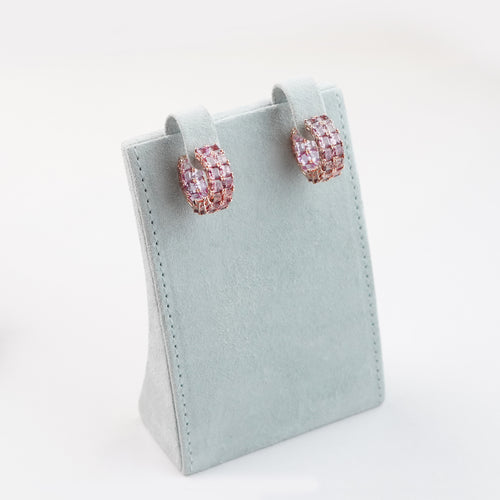 13.98 cts Sapphire Asscher Eternity Hoops