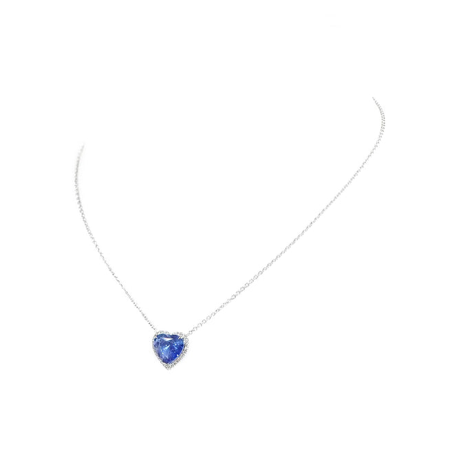 6.55 cts Blue Sapphire Necklace