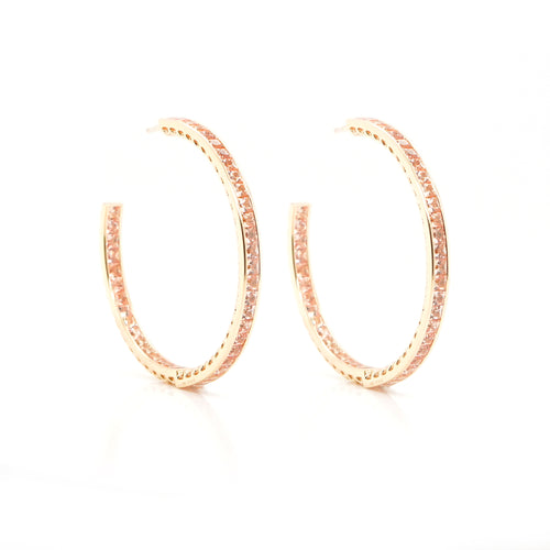  9.15 cts Fancy Princess Sapphire Eternity Hoops
