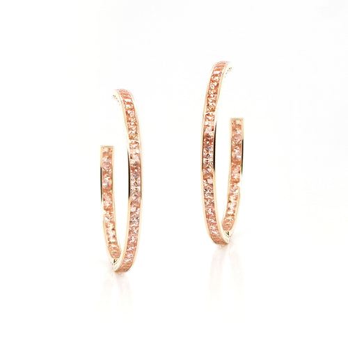  9.15 cts Fancy Princess Sapphire Eternity Hoops
