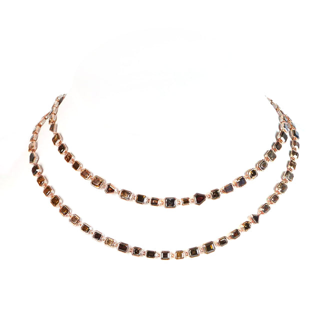 64.52 cts Fancy Diamonds Mixed Necklace