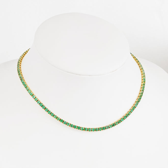  22.43 cts Minor Emerald Necklace